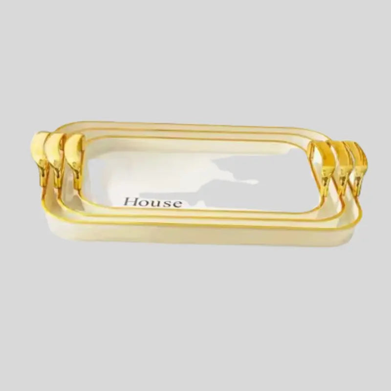 3 Piece Durable Bamboo Food Serving Plate