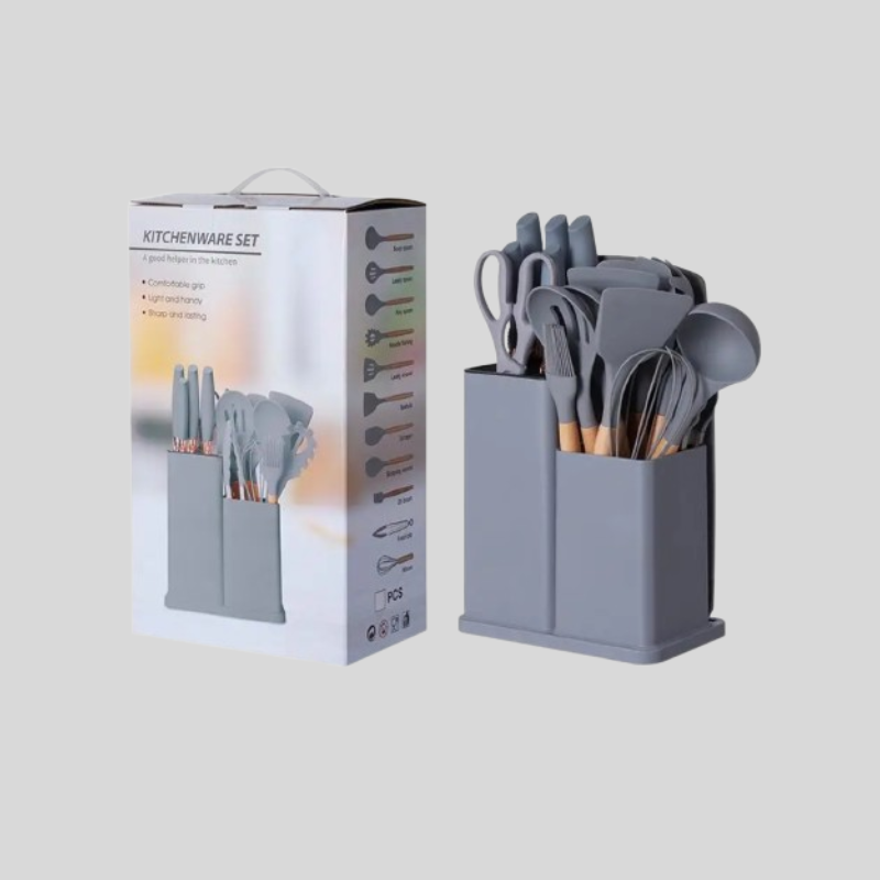 19 Piece Silicone Kitchen Utensils