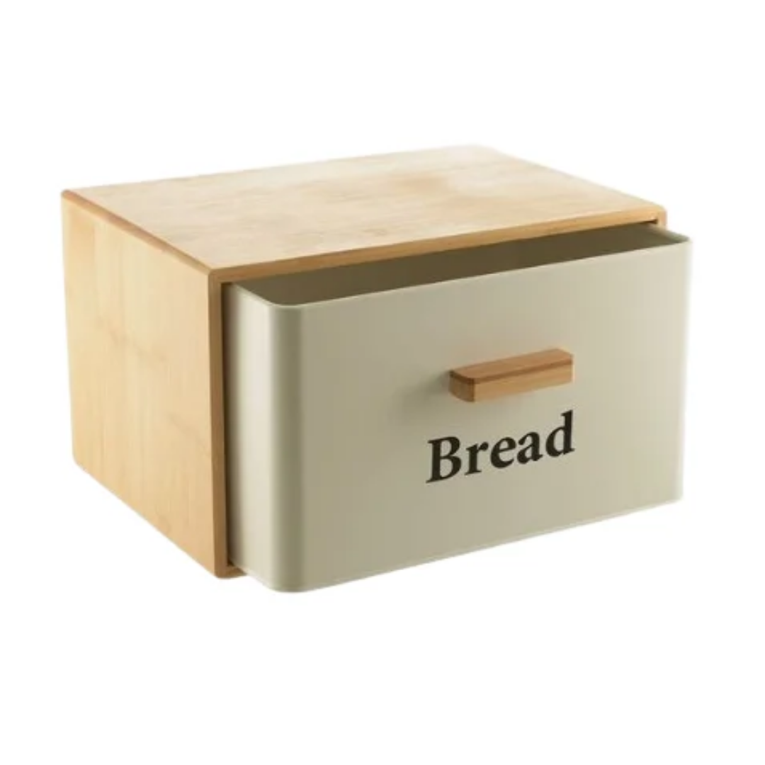 4 piece Wood Design Breadbin and cannister Set- Red